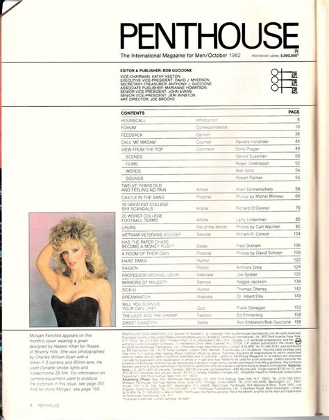 morgan fairchild penthouse nude|Penthouse October 1982, Morgan Fairchild, Laurie LOranger,。